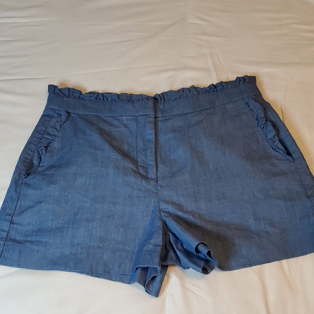 J. Crew High Waist Denim Blue Shorts